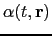 $ \alpha(t,\mathbf{r})$