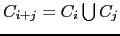 $ C_{i+j} = C_{i} \bigcup C_{j}$