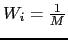 $ W_{i} = \frac{1}{M}$