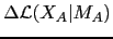 $ \Delta \mathcal{L}(X_{A}\vert M_{A})$
