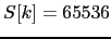 $ S[k]=65536$