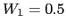 $ W_{1}=0.5$