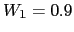 $ W_{1}=0.9$
