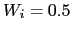 $ W_{i} = 0.5$